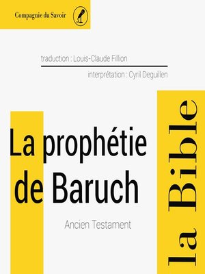 cover image of La prophétie de Baruch